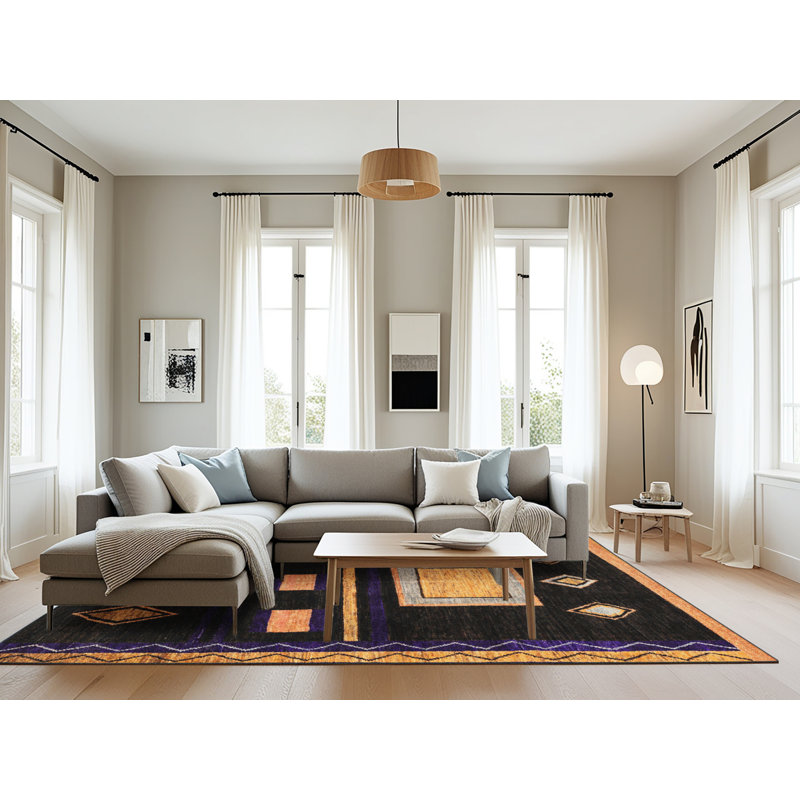Abstract Indoor Rug, Rectangle 8' x 10'