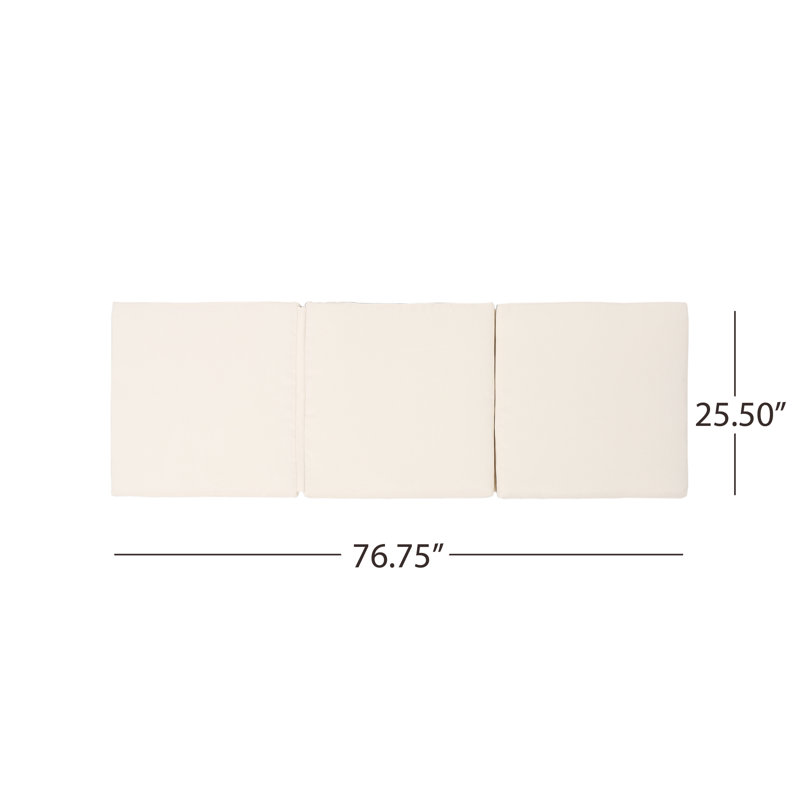 Coussin de chaise longue d'extérieur, Crème