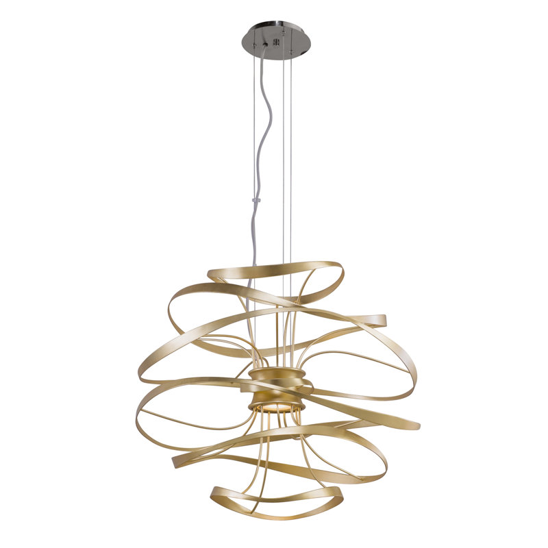 Calligraphy 2 Light Chandelier, 24" H x 26" W x 26" D