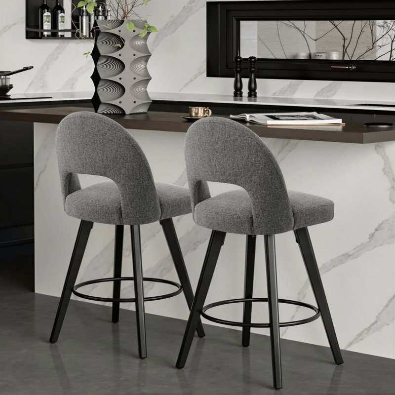26" Swivel Counter & Bar Stool, Gray