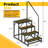 RV Steps with Handrail, 4 Steps Non-Slip Hot Tub Steps,Outdoor RV Stairs for Spa Pool, Camper