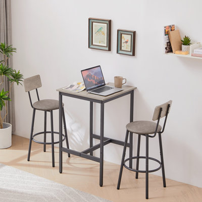 Ylanda 3 Piece Dining Set, Bar Table Set, Kitchen Table Set, Kitchen Table And Chairs