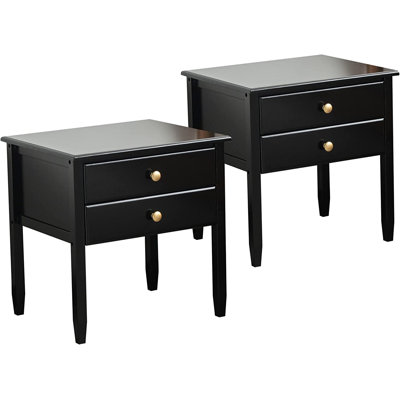 Estrin 2 - Drawer Solid Wood Nightstand
