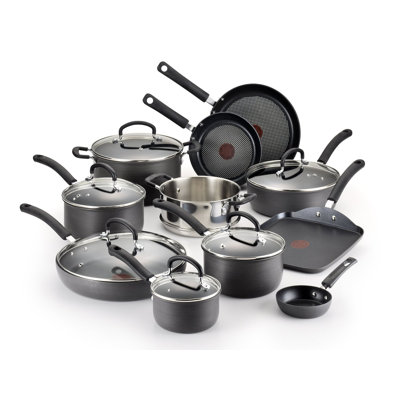 T-fal Ultimate Hard Anodized Aluminum Nonstick Cookware Set, 17 piece