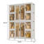 Organisateur de garde-robe portatif avec 12 portes magnétiques, 12 cubes, 2 tringles de suspension et 16 cintres pour un rangement efficace des vêtements