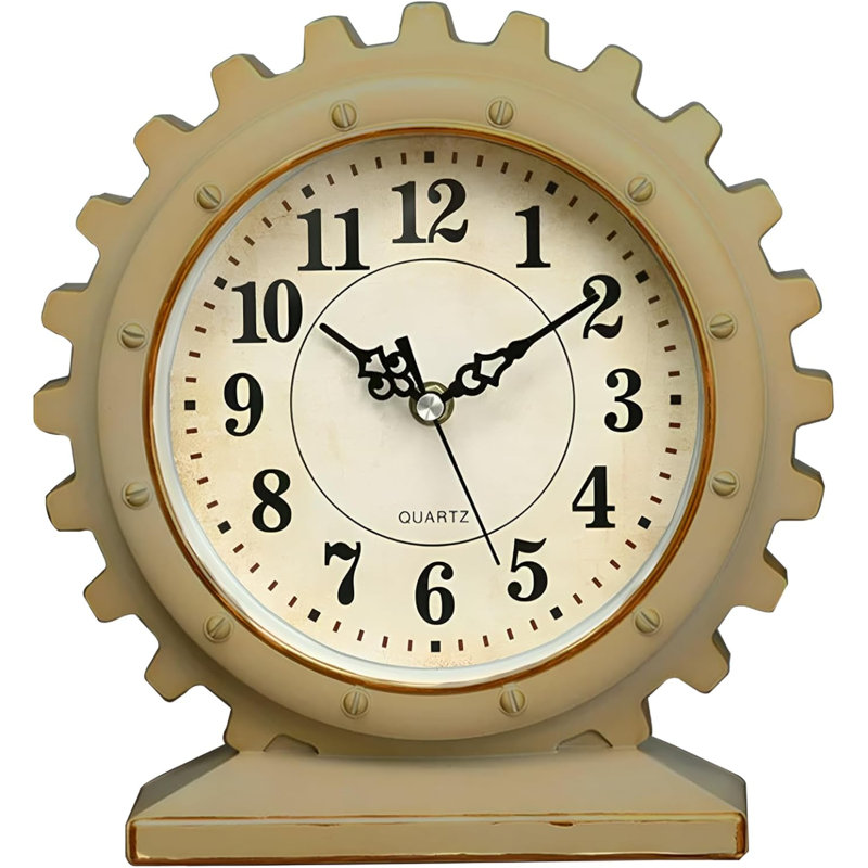 Amairani Electric Tabletop Clock, Beige