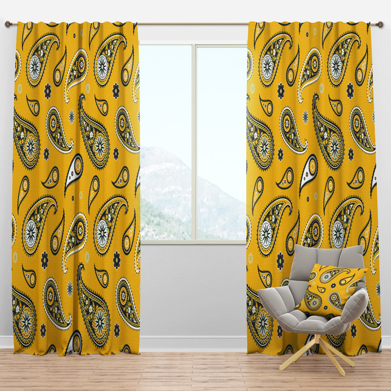 Panneau de rideau simple semi-diaphane avec passe-tringle Asian Elements, l 52 po x L 120 po