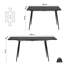 Extendable Metal Base Dining Table-2108697208