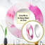 Miroir mural Rihann or et mauve abstrait Fusion III - Fuschia-1803186711