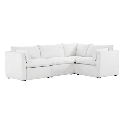 4PC Super Wide Modular Power Sectional-White