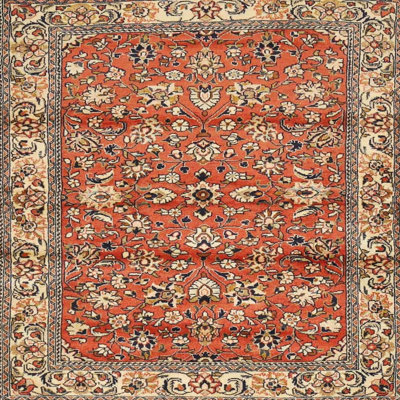 Tapis oriental rouge / beige / noir
