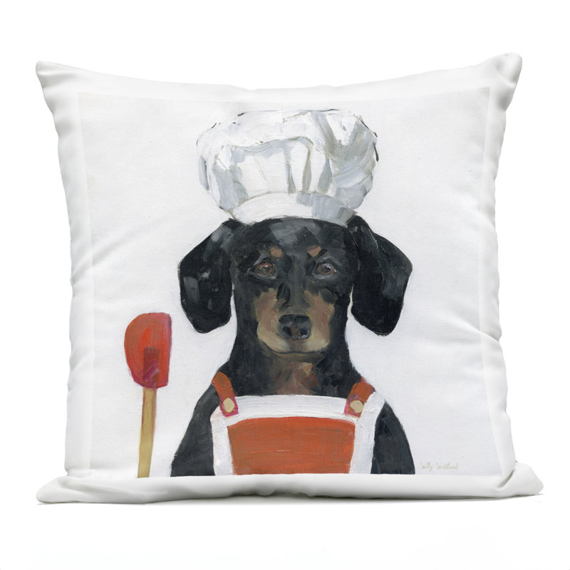 Coussin d'extérieur Kitchen Kitchen Dog Design par Sally Swatland