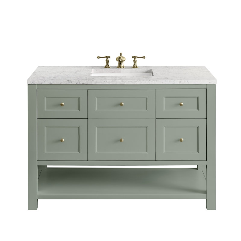 Breckenridge 48'' W Single Vanity, Eternal Jasmine Pearl, Smokey Celadon, 8" Widespread