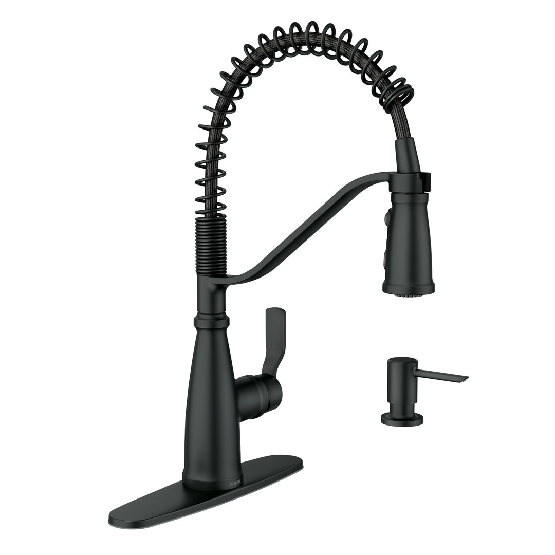 Moen Nolia Single Handle Pre-Rinse Spring Pulldown Kitchen Faucet Moen 