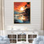 Coucher de soleil sur la côte au paradis II - art mural minimaliste côtier