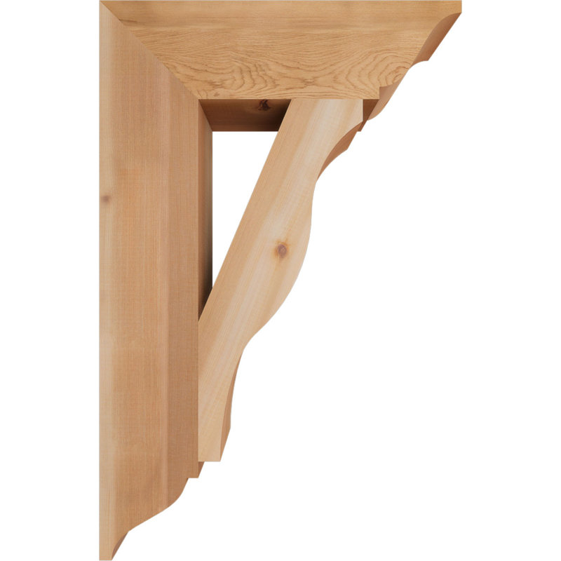 Funston Traditional Bracket, 34" H x 5.5" W x 22" D, Western Red Cedar, Smooth