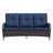 Outdoor Wicker Patio Sofa with Weather-Resistant Cushions | All-Weather Rattan Outdoor Furniture-2038809285