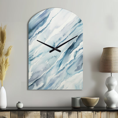 Blue Whirlwind I - Formes abstraites, Horloge murale asymétrique