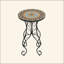 Charmante table d'appoint ronde en céramique avec un design élégant pour divers environnements