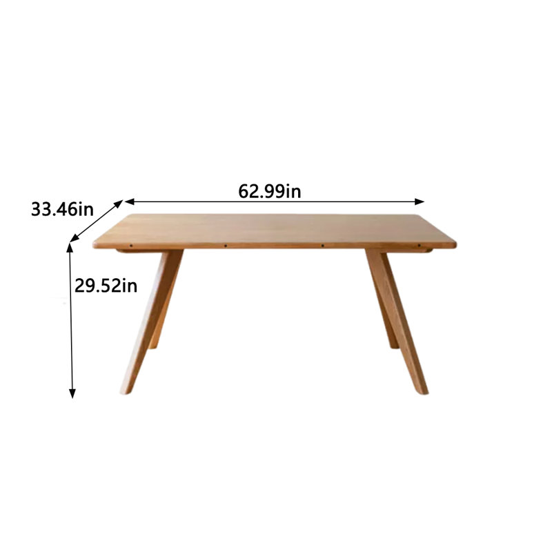 Solid Wood Dining Table, Cherry, 33.46" W x 62.99" L