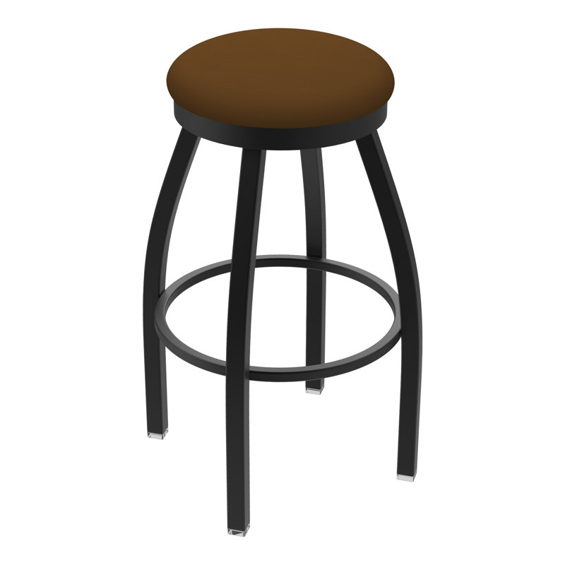 Tabouret pivotant80280 Misha, Noir froissé, Vinyle - chaume Canter, Très grand (siège d'une hauteur de 36 po)