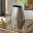 Aluminum Layered Chisel Oval Vase