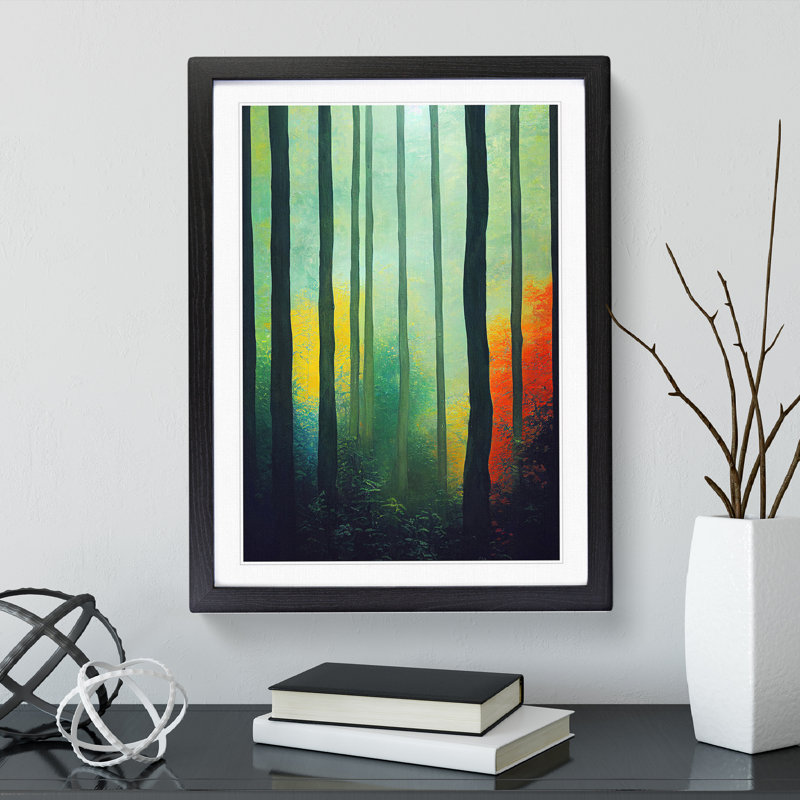 Breathtaking Forest - Single Picture Frame Print, Black, 64cm H x 46cm W x 2cm D