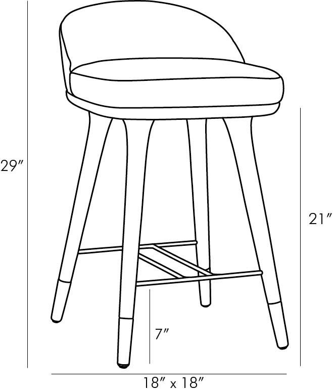 Walsh Upholstered Counter Stool, Counter Stool (25" Seat Height)