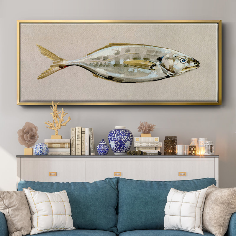 Fresh Fish Study I- Framed Canvas, 20" H x 50" W