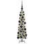 Artificial Christmas Tree with 150 LEDs Green and white 120 cm-382455340