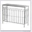 Console 40 po x 14 po x 31 po en fer forgé rustique, finition argent patinée, table d'appoint