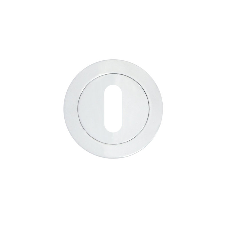 Escutcheon Standard Rose, Polished Chrome