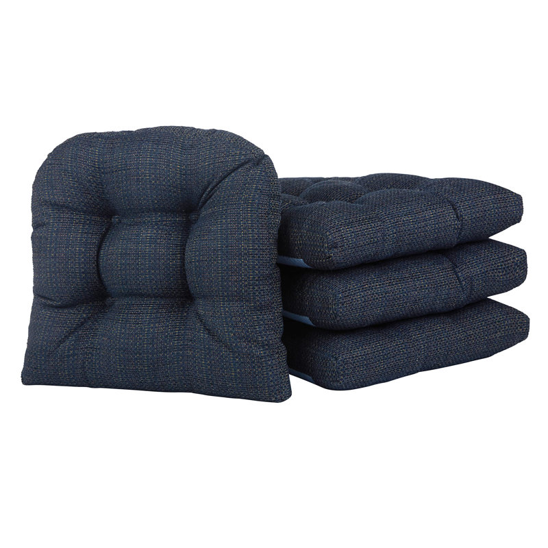 Coussins de salle à manger et de cuisine antidérapants de 15 po x 15 po x 3 po, Bleu marine