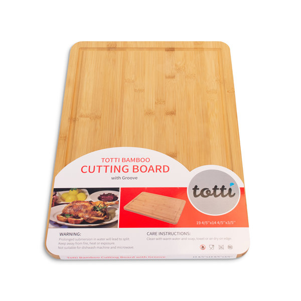 Classic Cuisine Extra Large Bamboo Cutting Board Eco Friendly and Antibacterial  Chopping and Serving Board with Juice Groove 20 x 14