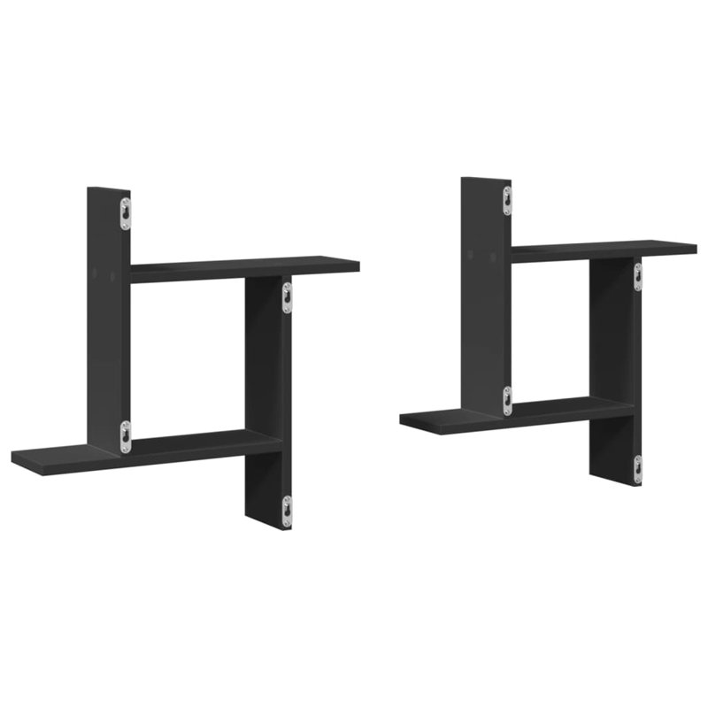 Rocchi Floating Shelf, 50cm H x 50cm W x 12cm, Black