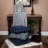Parkland Collection Kora Transitional Blue 52" x 67" Woven Handloom Throw