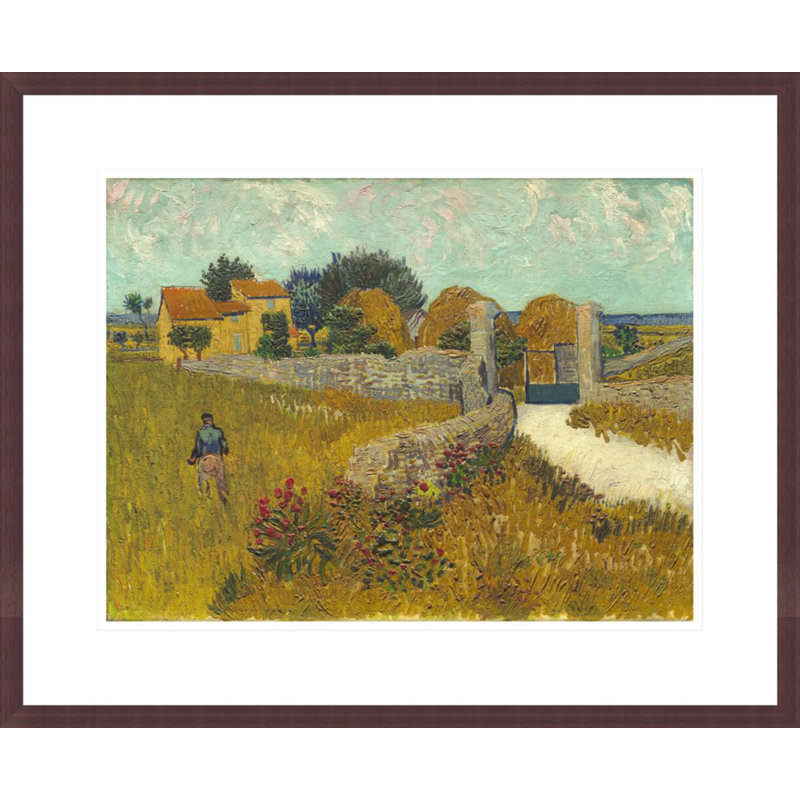 «Farmhouse in Provence» par Vincent van Gogh, impression giclée encadrée, H 17,75 po x l 21,64 po