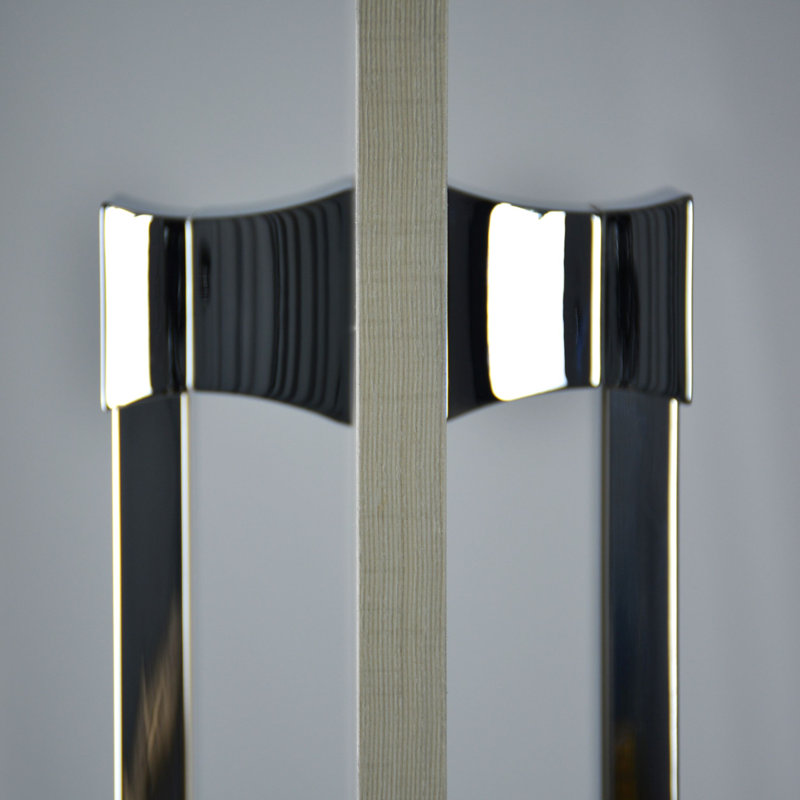 Tirette de porte dos à dos Vitta, Aluminium inoxydable
