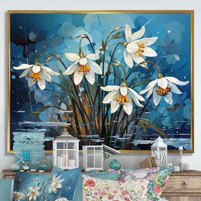 «Realistic Snowdrops Winter Chills III», reproduction sur toile