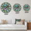 Horloge murale traditionnelle mauve et turquoise-60328717