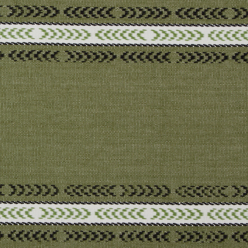 Blue Striped Cotton Table Runner with Fringe, 14x72