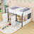 Full Loft House Bed With Cabinet, Ladder And Guardrails-392983898