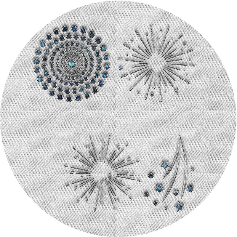 Tapis gris/zone noire à motifs, Rond 7 pi