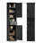 Tall Bathroom Storage Cabinet, Narrow Slim Freestanding Floor Cabinet With Adjustable Shelves For Home Office, Bathroom, Living Room, Entryway, Kitchen, Small Spaces, Black-1253369391
