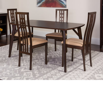 Solid Wood Top Four Leg Dining Set