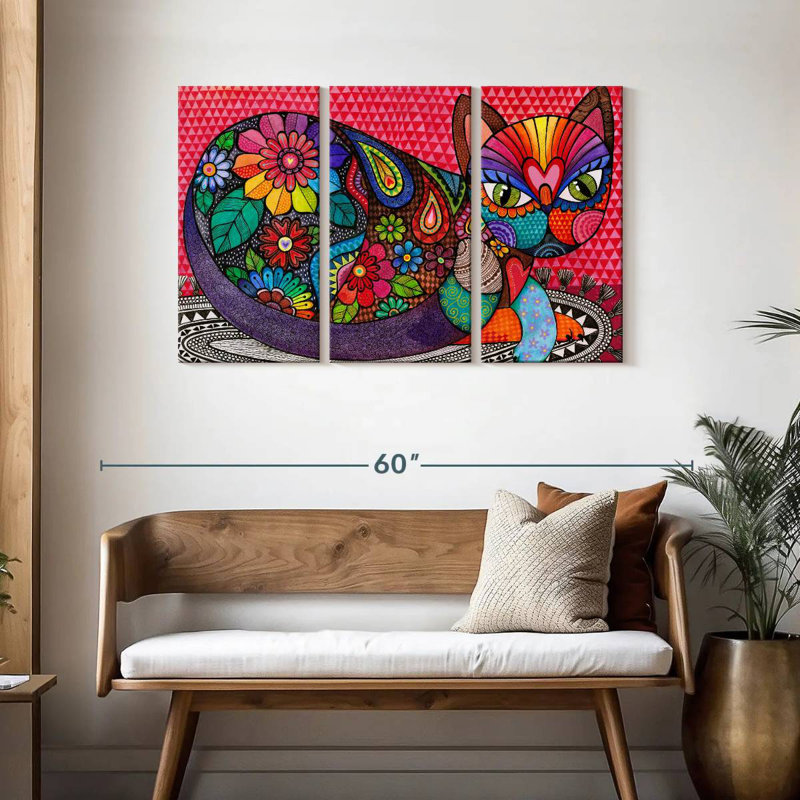 Brampt Flower Cat, 28" H x 45" W
