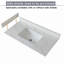 Comptoir de meuble-lavabo en marbre avec trous de robinet prépercés et comptoir de salle de bain rectangulaire encastré