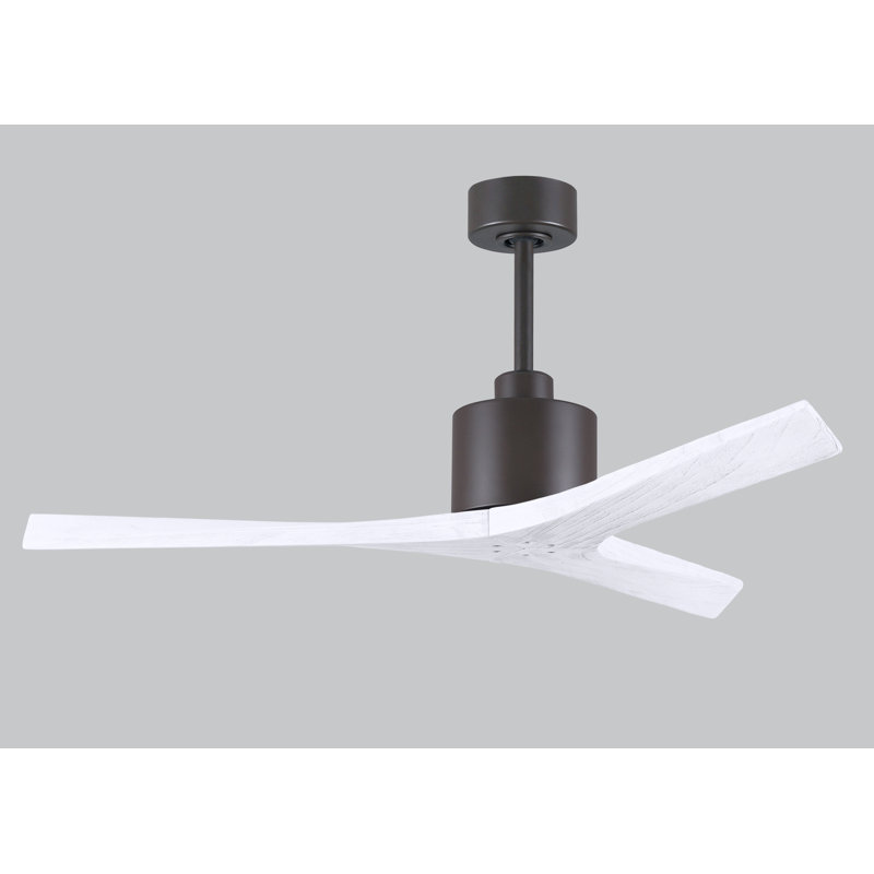 Mollywood - 42" Ceiling Fan - Textured Bronze Finish - Matte Black Blades, Textured Bronze, Matte Black, 52"