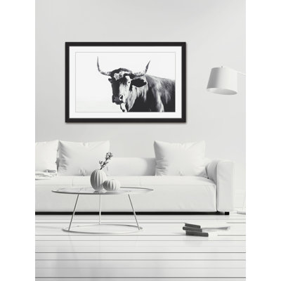Steer Face - Single Picture Frame Painting