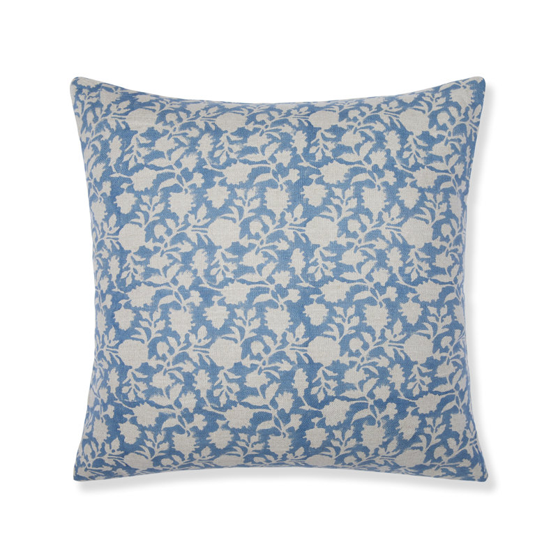 Hedgerow Pillow Cover - 22" x 22", Blue Floral